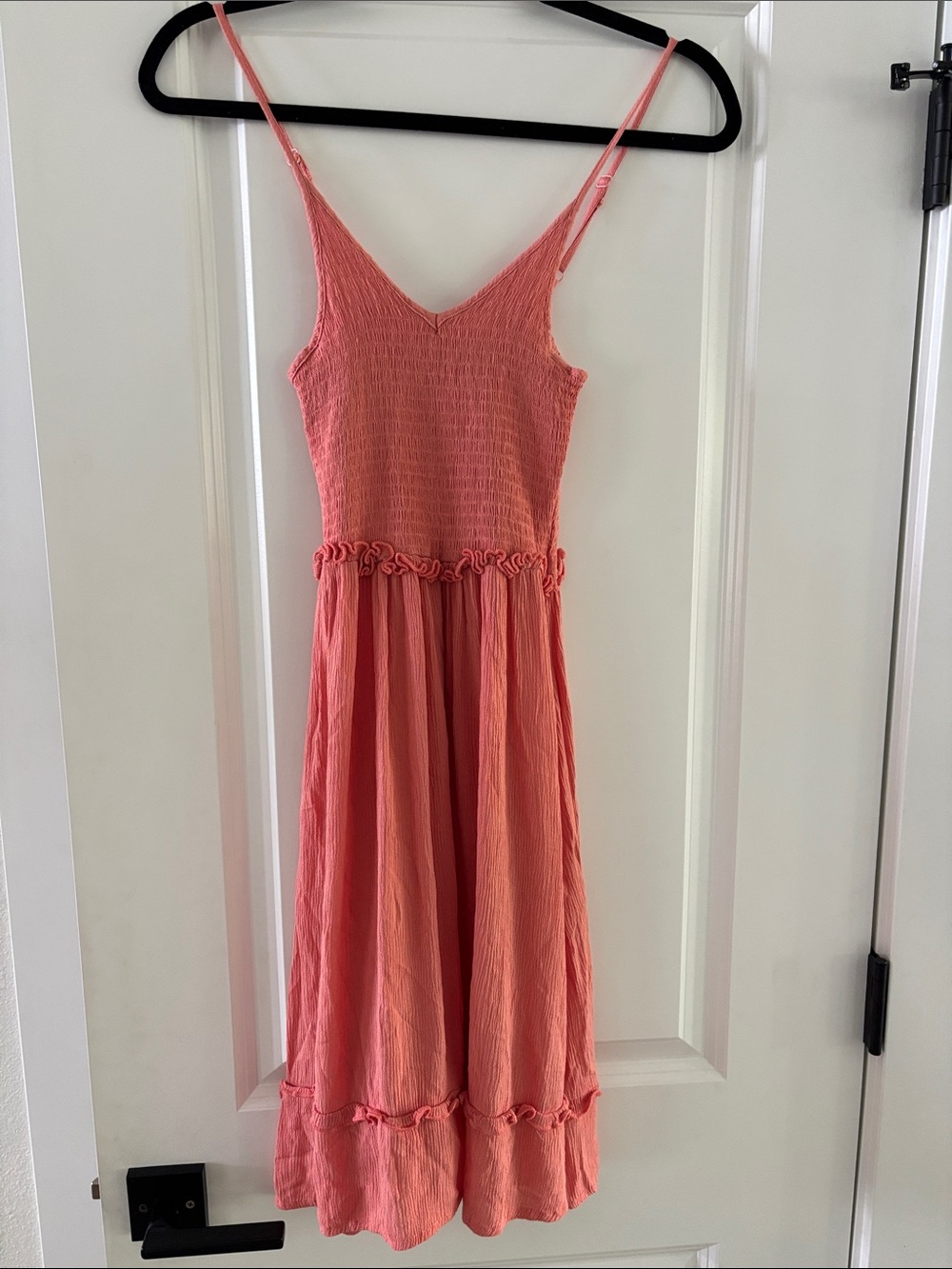 NWT Run Ahead Coral Pink Summer Dress, Midi Lightweight, Fitted Bodice